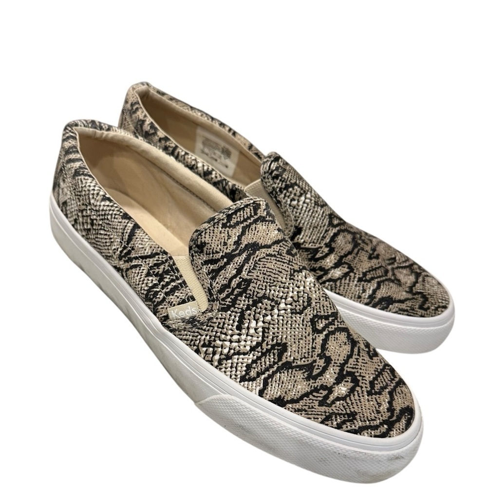 Keds Double Decker Animal Pack Snakeskin Slip On Dream Foam Sneakers Shoes 9.5